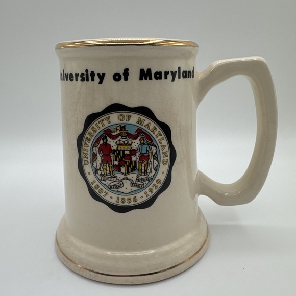 Other - Vintage University of Maryland Ceramic Stein Mug T&J Pottery Baltimore USA